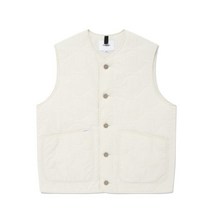 COVERNAT 숏 퀼팅 베스트 아이보리 CO2203JK29IV