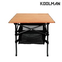 쿨맨 알루미늄 접이식 캠핑 테이블 (소형) 55cm (그물망포함), 3-2 소형 55x55x50cm - 버치무늬