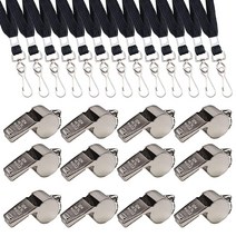 Advantus 랜야드가 있는 금속 호루라기 실버 호루라기 12개 박스 (MBE0604CW)