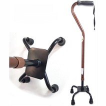 편안한 손잡이 10단계 높이조절 할머니 4발 지팡이 노인 요양병원 할아버지