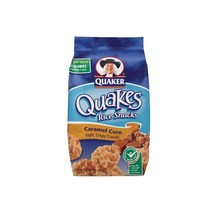 퀘이커 팝드 라이스 크리스프 카라멜 콘 홀 그레인, 100g, 1개
