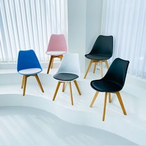 올데이즈 에펠 체어 고급형 투톤 원톤 인테리어의자, 스카이블루화이트, 1개