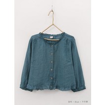 코지 라운드넥 린넨자켓 셔츠코디 6버튼 밑단짧은 숏자켓