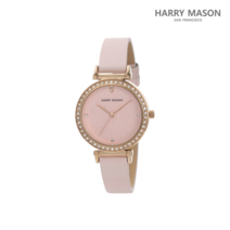 [해리메이슨(HARRY MASON)] [해리메이슨][해리메이슨]여성 핑크 레더 시계 HM1