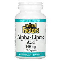 Natural Factors 알파 리포산 Alpha Lipoic Acid 100mg 120캡슐