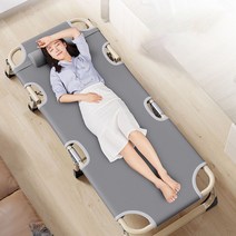 정직과 신뢰 썬베드 접이식침대의자 눕는의자 휴대용 사무실, 33. (68x190cm) 굵은라운드 4단각도조절