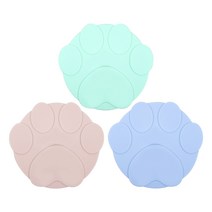 반려동물 간식캔 습식캔 PAW 캔커버 캔뚜껑 공기차단 실리콘 뚜껑, 4. 파우더핑크 (스푼)