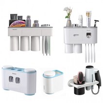 칫솔걸이 양치컵세트 욕실 다용도 수납홀더/ koonshop 쿤샵, 비누받침대(그레이)