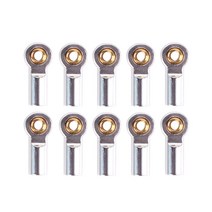 10pcs 금속 M3 링크 타이로드 엔드 볼 조인트 1/10 RC 자동차 크롤러 축 방향 SCX10 D90 D110 Tamiya CC01, 은
