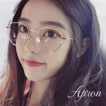 [2COLORS] apron 골드 여자연예인안경 남자 동그란 안경테 고르는 법 빅사이즈 오버사이즈