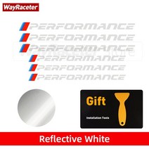 자동차캘리퍼 6Pcs 자동차 브레이크 캘리퍼스 스티커 고온 방수 비닐 데칼 BMW호환호환 F20 E90 Z4 X3, 08 B Reflective white