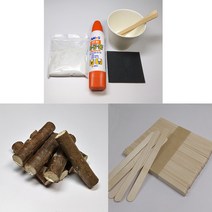 공예재료 나무조각 나무스틱 시멘트접착제 목공풀 자작나무 미니어처 만들기 벽돌 조립 DIY, 시멘트 접착키트