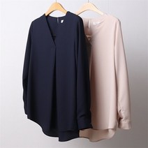 클레이쇼핑 빅사이즈사랑해요 D162L103 랩브이훌쉬폰블라우스 OL 여자봄옷 여성여름옷 여자가을옷 여성의류