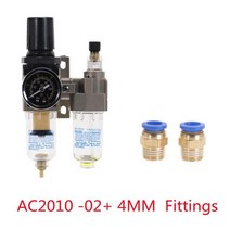 유수분리기 공기 압축기 오일 필터 레귤레이터 공압 물 분리기 두 조각 0-1MPa 150PSI AC2010-02 SMC 유형, AC2010-02 W PC 4mm