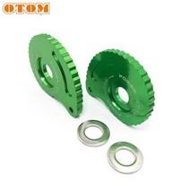 오토바이잭 백미러 거치대 OTOM 리어 액슬 블록 체인 조절기 오토바이 잭 CQRMS 플랜지 시트 고정 볼트 너, 04 Green