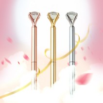 2022 새학기 파격세일 빅 보석볼펜 큐빅 물방울 티아라볼펜 다이아몬드볼펜 고급볼펜 판촉물볼펜, 로즈골드
