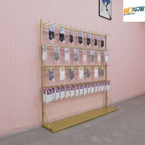 쥬얼리 진열대 간식 랙 쿠키 상품 스탠드 후크 빵 메탈랙 실버 과자 매장 양말, 나노골드 길이 100 높이 180 5단 50홀더