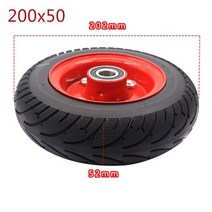 스피드웨이 미니 4 프로 리어 휠 8 인치 전동 스쿠터 타이어 200x50 솔리드 타이어 8X2T RUIMA Mini Pro, red hub wheel
