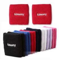 KIMONY 국내생산 손목/헤드밴드 짧은손목 2개세트 롱손목 1개 헤어밴드 1개 EX 드라이손목밴드 3개 세트, 짧은손목밴드(2p), 블랙