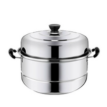 찜기 가정용 스테인레스 찜냄비 2-4단 26 28 32cm, T03-2층추가 두꺼운 기선-30cm