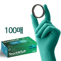 안셀 터치앤터프 92-600 10인치 니트릴재질 일회용고무장갑 내화학, XL