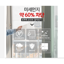 창문필터 사생활 보호 붙이는 초 미세먼지 차단 방충망 블라인드 황사 송진 방진망 셀프, 1개