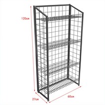 약국진열대 매대 진열장 팸플릿 전시 행사 판매대 게시대 스탠드 과자 편의점, free, 블랙 60 x 120