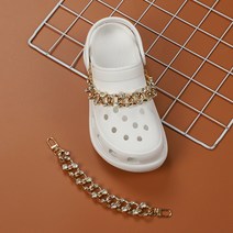 크록 자비츠 장식 악세사리 참 세트2pcs 새로운 브랜드 신발 매력 디자이너 악어 블라인드 라인 석 소녀