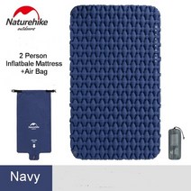 자누 캠핑에어매트 야외 캠핑 2인 수면 슬리핑 패드 매트, 1개, 2P navy with air bag