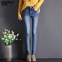 다소미얼 뉴타임즈2 타이트하다 청바지 여성 가을 겨울 따뜻한 소프트 여자 청바지 신상품 D39 482Z