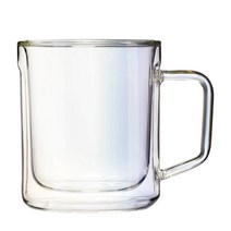 콕시클 더블 월 글래스 머그컵 355ml, 2개입, Prism