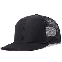 남성용 트러커 모자 무지 구조 스냅백 남성 및 여성용 플레인 메시 야구 블랙., Black