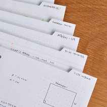 프리스타일 인덱스 6공 떡메모 리필지 A5 스터디플래너 비즈니스 업무계획 공부플래너 깔끔한 자기개발, 06 섹션노트
