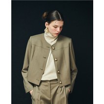 [디플랫]우븐 크롭 자켓 D04CJK003