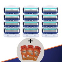 질레트 퓨전 호환용 면도날 / 퓨전 프로글라이드 호환용 면도날 / 5중날 / 일회용 면도크림 증정 / 3팩(12개입), 3개, 4개입