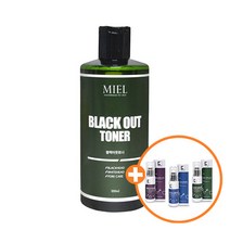 미엘 각질 케어 모공 관리 블랙 아웃 토너 300ml + 템푸스21 에센스 50ml 랜덤증정