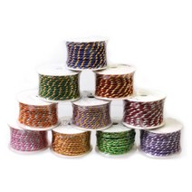 아주문구 5000원 DW2101 4꽈배기, 1롤, 금색+오렌지