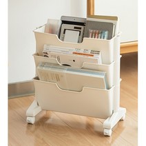 더 공부 책트롤리 책카드 좁은 공간 활용 책수납 이동식 책꽂이, 민트