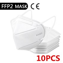 Ffp2 CE 인증 마스크 fpp2 kn95 마스카라 마스크 Kn95 블랙 마우스 캡 마스크 남성 및 여성용 5 겹 10-200 개, 01 10PCS-KN95-White