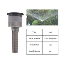 농기계팝업 스프링클러 교체 산란 노즐 0 ~ 360 도 조정 가능한 정원 공원 농장 잔디 작물 관개 도구 1 개, 7G