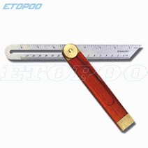 각도자 9인치230mm 슬라이딩 T베벨 게이지 로즈 우드 핸들 스테인리스 스틸 블레이드 황동 피팅, 한개옵션0