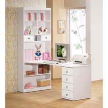 넓은 책장서랍형 아이방 코너 스터디 책상 1600(4색) 1인 일인용 멋진 원룸, 옹이