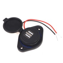 캠핑카 부품 캠핑 보트에 대 한 자동차 충전기 Motorhome 캐 러 밴 12V 플러그 DC5V/3.1A 듀얼 USB 포트 소, [01] Black