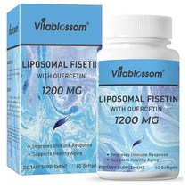 Vitablosom 비타 블로썸 리포조말 피세틴 1000mg + 퀘르세틴 200mg 함량 항산화 영양제 60정