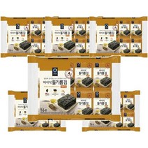 청정원 아침메뉴추천 바사삭 들기름 재래김 도시락 김 반찬 맛있는 어린이간식 간단한요리 간편식 4g 16봉 6개, 21세트