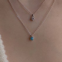 탄생석 목걸이 써지컬 큐빅 비즈 펜던트 원형 하트 무알러지 무변색