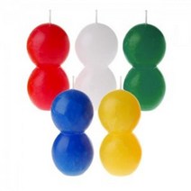 ⊙♭한정판매◎ 만지락 스크래치북 눈사람 파라핀 양초 (♩Snw!), Mognol™ 빨강_Mn™