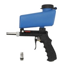숏기 샌드블라스트 샌딩기 전문 90PSI 모래 블래스터 총 연마재 발파 Derusting 공압 Sandblaster 폭발 노즐 철강 팁, blue black