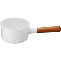 노다호로 법랑 편수냄비 밀크팬 포치카 12cm PO-12M 수입주방용품 일본식기, 화이트