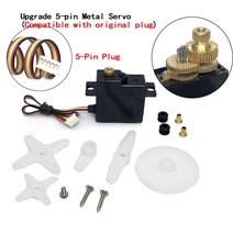 오리지널 Wltoys 144001 124018 RC 부품 버기 메탈 6kg 스티어링 기어 서보 파츠, 02 Metal 5Pin Servo